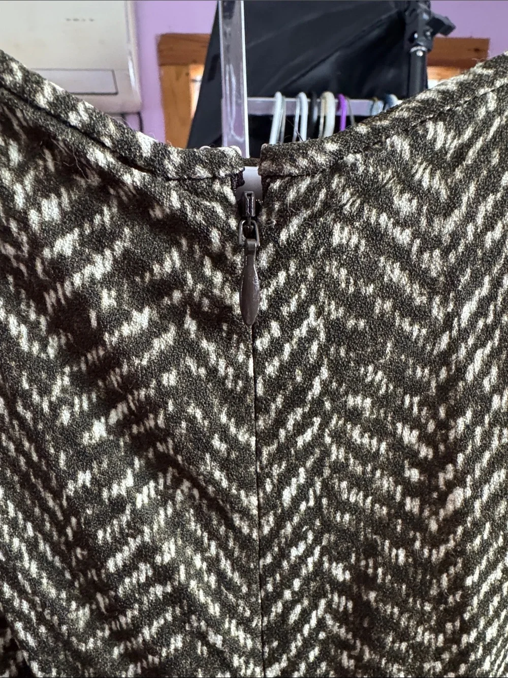 Michael Kors NWT Made In Italy Chocolate Printed Dress Size 12  high end luxury